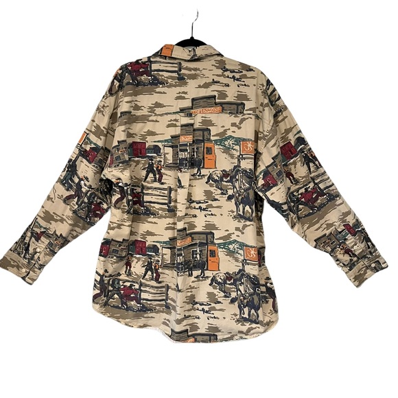 Vintage Gant Trapper Twill Salty Dog L/S Shirt Tombstone Western, Sz L - Picture 4 of 14